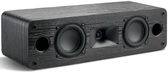 Saiyin Slim Center Channel Speaker,for Desktop Stereo or Home Theater Surround Sound, Dual 3.5" Woofer,Requires a Separate Amplifier or Receiver, Wall Mountable, Single,17 Inch