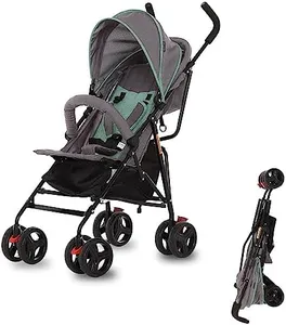 Dream On Me Vista Moonwalk Baby Stroller in Mint, Lightweight Infant Stroller with Compact Fold, Multi-Position Recline Umbrella Stroller with Canopy, Extra Large Storage and Cup Holder