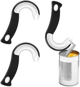 Abrelatas de Anillo de Fácil，Abrelatas con Anillo de Abrebotellas en Forma de J,Abrir Abridor de Fácil Agarre Ayudante,para Latas de Anillas Botellas Anillo de Abrebotellas en Forma de J,2 Piezas