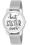 BIGOWL Rakhi Gifts for Sisters, Silver Chain Analog Women's Watch