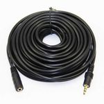 Pluto Accessories 3.5Mm Male To Female Stereo Aux/Auxiliary Cable Compatible With Headphone, Mobile Phone, Car Stereo, Home Theatre And More (Black, 10 Meter, 32.8 Feet)