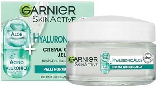 Garnier Crema Gel Giorno, Per Pelli Normali, Azione Lenitiva, Arricchita con Acido Ialuronico, Aloe Vera e Glicerina, Pelle Idratata fino a 48h, Hyaluronic Aloe, 50 ml