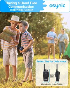 eSynic 4-Pack Walkie Talkies – Long Range Two-Way Radios