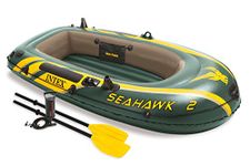 Intex Plastic Seahawk 2 Set Lake Boat Green, Kids