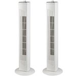 Beldray COMBO-8632 Set Of 2 Tower Floor Fans – 32 Inch Vertical Fan, Oscillating Function, Low Noise, Fans, 3 Speeds, 2 Hour Timer, Portable Cooler With Carry Handle, Suitable For Any Room, 45W