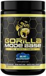 Gorilla Mode Base Pre Workout - Raises Nitric Oxide · Intense Focus & Drive · Endurance · Power - L-Citrulline, L-Tyrosine, Betaine, Alpha-GPC, Caffeine, Huperzine A - 360 Grams (Blue Raspberry)