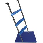 New upgraded universal trampoline ladder, 3-step trampoline ladder, rust-proof steel ladder, wide non-slip step, 39-inch long trampoline accessory with blue floor mat