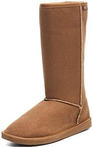 Alpine Swiss Women’s Mid-Calf Winter Boots 11” Faux Shearling Aussie Style Suede Look Warm Stylish Cold Weather Boots CHSNT 9