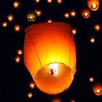 (50) White Paper Chinese Lanterns Sky Fly Candle Lamp for Wish Party Wedding