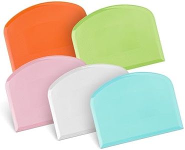 PVKRIO Flexible Dough Scraper & Cutter Set, 5-Piece Bench & Bowl Scrapers