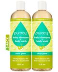 Puracy Kids Shampoo & Body Wash - Pure Ingredients, Tear-Free For Silky Smooth Skin - Baby & Kids Bath - 98.8% from Mother Nature (Citrus Grove, 12oz, 2 Pack)