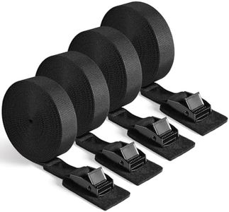 GRTMLZ Kayak Straps for Roof Racks 4-Pack 16.4FT Heavy Duty Cam Buckle Tie Downs with Thick Sponge Pads, Lashing Straps for Canoe SUP Surfboard Motorcycle Boat Trailer Cargo Securement (1" x 16.4FT)