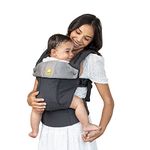 LÍLLÉbaby Complete All Seasons Ergonomic 6-in-1 Baby Carrier Newborn to Toddler - with Lumbar Support - for Children 7-45 Pounds - 360 Degree Baby Wearing - Inward & Outward Facing - Charcoal Silver