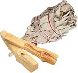 Set of Palo Santo with White Sage Smudge Incense Meditation Aroma Fragrance Reiki