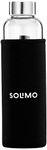 Amazon Brand - Solimo Borosilicate Glass Water Bottle with Sleeve, 500 ml, Pack of 1, Transparent