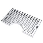 TMCRAFT Beer Drip Trays, Stainless Steel Kegerator Drip Tray with Non-Slip Rubber Pad, Highly Polished Surface Drip Tray for Restaurants, Kitchens, and Bars