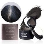 AOXITO®Cover-Up Hair Powder- Black, Helps Cover Grey Roots & Bald Spots Instantly, Highly Pigmented, Fuller and Denser, Long-Lasting & Matte Finish, Super-Fine Powder for Flawless Application