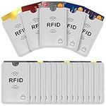 Savisto RFID Blocking Credit Card Sleeves 20 Pack | Contactless Card Protection Holders for Identity Theft Protection - Ideal for Debit, Bank Cards, ID & Key Cards