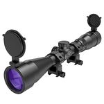 UUQ Premium Purple 3-9×40 Air Rifle Scope for Hunting - Waterproof, Fog-Proof with 20mm Rail Mount and 1” Rimfire Rings - Ideal for Muzzle Loader - Objective Riflescope for Precision Shooting