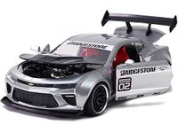 Jada Toys Bigtime Muscle 1:24 2016 Chevy Camaro SS Widebody Die-cast Car Silver, Toys for Kids and Adults