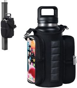 Magnetic Gym Bag with Water Bottle Holder - Small Magnetic Sling Gym Bag for Men and Women, Adjustable Strap & Touchscreen Phone Pocket, Gym Accessories Organizer for Fitness, Sports & Travel(Black)