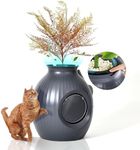 DWVO Smart Plant Litter Box with Odor Control & Sterilization System, Hidden Cat Litter Box Plant for Big Cats, Cat Litter Box Plant with Light, Includes Scoop, Stones, Artificial Plants(Red Cedar)