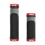 SENQI Bike Grips Lightweight Bicycle Grips 130mm &130mm,130mm &90mm, 90mm &90mm Fit 22.2mm Handlebar Anti-Slip Grips Suitable for Multi-Speed Bicycles Mountain Bikes BMX Bikes(Red)