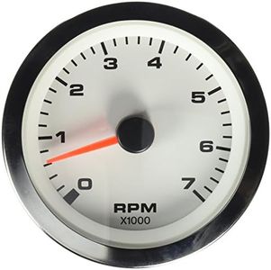 Sierra International 62561P White Premier Pro Electric Tachometer, 3"