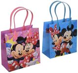 Disney Mickey and Minnie Mouse Character 12 Premium Quality Party Favor Reusable Goodie Small Gift Bags