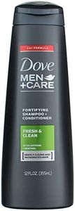 Dove Men + Care 2 in 1 Shampoo & Conditioner, Fresh Clean 12 oz (Pack of 4)