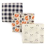 Hudson Baby Muslin Swaddle Blankets, Gentleman, One Size