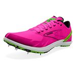 BROOKS Men's Draft XC Sneaker, Pink Glo/Green/Black, 8.5 UK