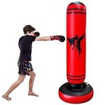 Punch Bag for Kid, Free Standing Boxing Bag for Kids, Kids Pedestal Bags, Taekwondo, De-Stress Boxing Bag for Kids，Tall 63 INCH.