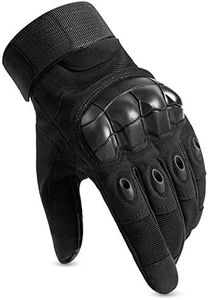 HUNTVP Militar Guantes Pantalla Táctil Tactico Guantes de Moto Hombre Guantes de Bicicleta para Deportes al Aire Libre Ciclismo Acampada Escalada, Dedo Completo - Negro L