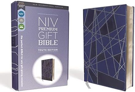NIV, Premium Gift Bible, Youth Edition, Leathersoft, Blue, Red Letter, Comfort Print: The Perfect Bible for Any Gift-Giving Occasion