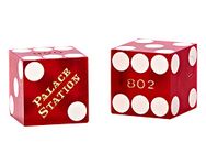 Genuine Casino Dice - from Assorted Nevada Casino's - Played Dice Used in Casino's (Palace Station Red Frosted)