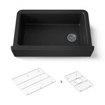 Cairn Undermount Single-Bowl Farmhouse Kitchen Sink with Fluted Design
