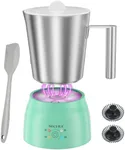 Secura Detachable Milk Frother and Steamer, 17oz Electric Milk Warmer 4-in-1 Hot/Cold Foam Maker for Latte, Macchiato, Hot Chocolate, Stainless Steel Milk Jug Dishwasher Safe (Green)