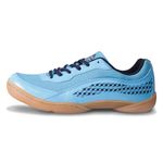 Nivia Flash 2.0 Badminton Shoes for Men, PVC Synthetic Leather & Mesh Upper, Duo‑Foam Midsole, Non‑Marking Herringbone Round Sole (Blue), UK07