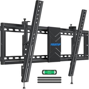 MOUNTUP TV Wall Mount Tilting for Most 37-84 Inch TVs, TV Mount with Level Adjustment Low Profile Space Saving Tilt Wall Mount TV Bracket, Fits 16", 18", 24" Studs,Max VESA 600x400mm