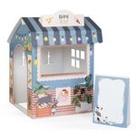 FOLDZILLA Playhouse Corner Store for Kids 105 x 75 x 75 cm Mom and Pop Shop Cardboard Kiosk Market Booth - Customised text