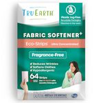 Tru Earth Fabric Softener Strips for Washing Machine, Alternative to Fabric Softener Liquid and Pods, Unscented Fragrance Free, Up to 128 Loads Per 64-Count