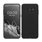 kwmobile Case Compatible with Samsung Galaxy A8 (2018) Case - Soft Slim Protective TPU Silicone Cover - Black Matte