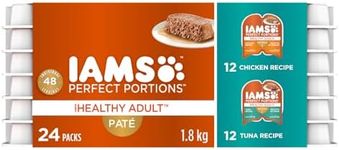 IAMS Perfect Portions Wet Cat Food Adult Grain Free - Chicken and Tuna Paté Variety Pack, 75g (24 Pack)