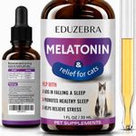 EDUZEBRA Cat Melatonin, Melatonin for Cats, Cat Sedative for Grooming, Cat Sleep Aid, Cat Calming Treats, Anxiety Relief for Cats, Support Restful Sleep for Your Cat