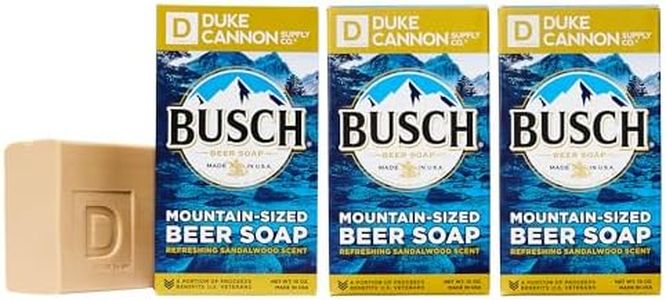 Duke Cannon Busch Beer Soap For Men | Refreshing Clean Sandalwood Scent | Infused w/Real Busch Beer | 10 oz Bar, 2-3x Larger | Rugged Yet Refined Cleansing Experience