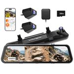 WOLFBOX G900 Tripro Bumper Version Dash Cam for Car, 3 Channel 4K Mirror Dashcam, 8MP STARVIS 2 IMX678, 4K+2.5K+1080P Car Dash Camera Front and Rear Bumper, 5.8GHz WiFi, Voice Control, 256GB Card, GPS