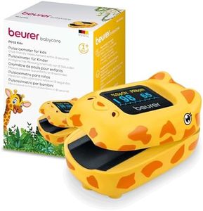 Beurer PO 13 Kids, oxymètre de pouls digital pour enfants, mesure du pouls et de la saturation en oxygène en quelques secondes, petit format,alignement automatique de l'écran, avec sacoche de ceinture
