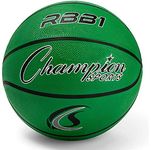 Champion Sports Heavy Duty Rubber Cover Nylon Official Basketballs (Green, Size 7)