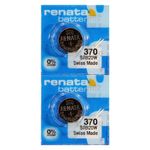 Renata 370 SR920W Batteries - 1.55V Silver Oxide 370 Watch Battery (2 Count)